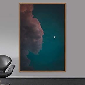 signwin Framed Canvas Wall Art Moon Astronomy &...