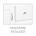 Design House 545095 Wyndham White Semi-Gloss Vanity Cabinet with 2-Doors and 2-Drawers, 36-Inches Wide by 21-Inches Deep by 31.5-Inches Tall