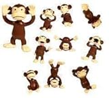 100 Monkey Figures Tiny Plastic Monkey Figures * Bulk Bag 100 Party Favors