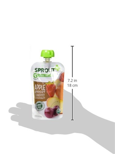 SPROUT ORGANIC APPLE APRICOT STRAWBERRY SUPERFRUIT, 4.22 OZ POUCH