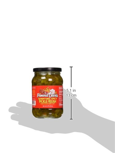 Famous Dave's Signature Spicy Pickle Relish 16oz Glass Jar (Pack of 3) - Thumbnail 4