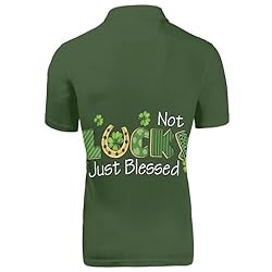 HUGS IDEA Lucky Print Golf Shirt St. Patrick's