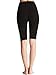 Liang Rou Maternity Belly Support Mini-Ribbed Stretch Short Leggings Black M