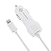 iPhone Car Charger,ProtonPlanet HighSpeed Car Adapter with Extra Length Built-in Lightning Connector for iPhone 7 Plus 7 6S Plus 6 Plus 6 5S 5 5C iPad Pro Air Mini and Extra USBPort for Android /White