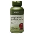 GNC Herbal Plus Grape Seed Extract, 300mg, Vegetarian Capsules 100 ea(Pack 4)