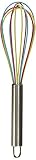 ExcelSteel Tricolor Silicone Whisk, 10-Inch