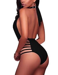 vilover para dama traje de baño de una pieza Sexy hueco fuera de cuello sin espalda Monokini