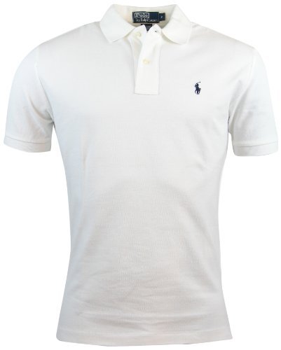Polo Ralph Lauren Mens Classic Fit Mesh Polo Shirt - M - White