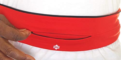EOSI Running Belt/Flip Belt/Fitness Belt/Workout Belt/Yoga Belt/Jumping Belt/Exercise Belt, with Key Clip, 2 Pockets with Zips, Fits iPhone and Android