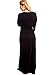 Lolli Couture QUARTER SLEEVE SCOOP NECKLINE CASUAL MAXI DRESS
