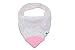 Baby Girl Bandana Teething Bibs - Attached Heart Teether - Set of 4 - Pink