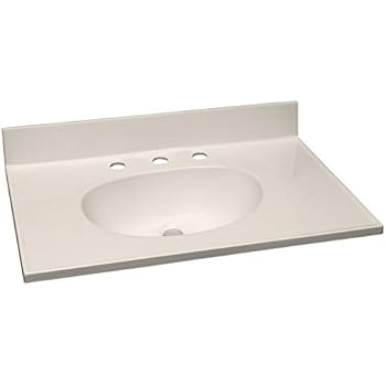 Design House 586396 Cultured Marble 8" Widespread Vanity Top 31x22, White - - Amazon.com