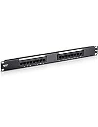 Parche de panel de 8 puertos Cat5 5e TRENDnet para montar en pared o estanterías, sin blindaje