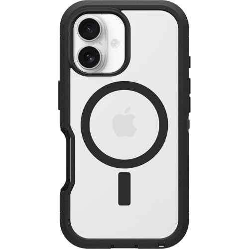 OtterBox Defender Series XT MagSafe Case for iPhone 16, Clear/Black