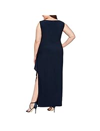 Alex Tardes Plus talla Fit de la mujer y Flare vestido bordado