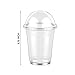 Green Direct Clear Cups With Lids / 12 oz. Clear Plastic Cups with Lids/Clear Disposable Cups/Ice coffee cups & Bubble Boba Tea Cups/Cup with Lid for Cold Drinking & Smoothie Pack of 100