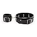 Black Leather Adjustable Hand Wrist & Leg Cuffs Straps Tie Set Couple Pleaure Toy Bed Restraint Handcuffs