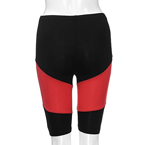 Nevera Patchwork Yoga Running Bike Gym Active Shorts Power Flex High Waist Tummy Control Pants Red - Thumbnail 4