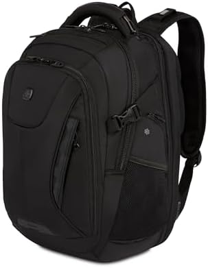 Amazon.com: SwissGear FusionPro Laptop Backpack, Laptop Bag Fits Most 17-Inch  Laptops, Commuter Friendly Trolley Sleeve, Ideal for Work, Travel or School  - Black/Charcoal (19-Inch) : Electronics