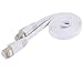 CAT7 Flat Ethernet Cable, Fosmon (White - 3 Feet) CAT7 Snagless RJ45 Ethernet Network Patch Cable [FLAT Tangle Free] - Ultra Speed 10 Gigabit 600Mhz Patch - Modem / Router / LAN / Printer / MAC / Laptop