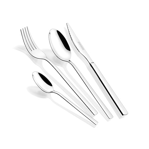 Amalfi | Lot de 24 Couverts avec Couteaux à Steak