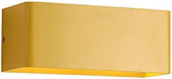 Colorful Aluminum Cube Wall Sconces,Yellow LED Modern Wall Light,Warm Light,6W 110V 3000K 3.9"W x 3.9"H x 9.8"L,for Indoor,Bedroom,Balcony,Corridor,Hallway,Living Room,Bathroom MIRU