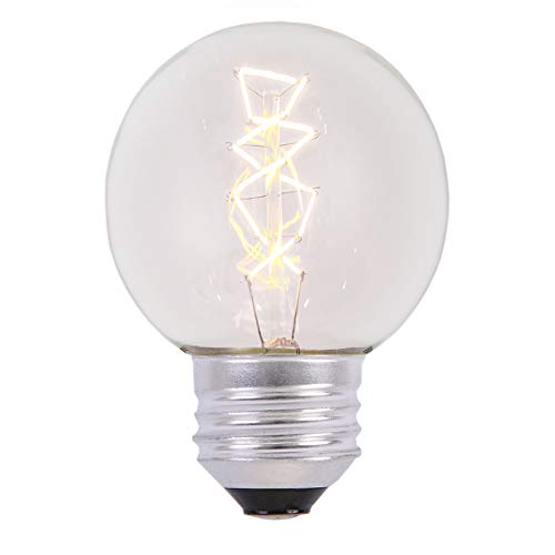 12-Pack G60 11W Spiral Filament Bulb,Clear Glass Amber Warm White Decorative Antique Vintage Edison Incandescent Bulbs for E26 Sockets,Waterproof Replacement Medium Base Globe Bulbs for Any Occasion
