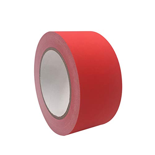 Forestchill Real Premium Grade Gaffer Tape 2 Inch X 30 Yards,Professional Heavy Duty Tape, Residue Free Matte Non Reflective Easy to Tear for Cables, Theater Stage Setup, Filming, Multip (Red)