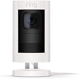 Ring Stick Up Cam Elite HD Security Camera with Two-Way Talk, Night Vision, Works with Alexa - White