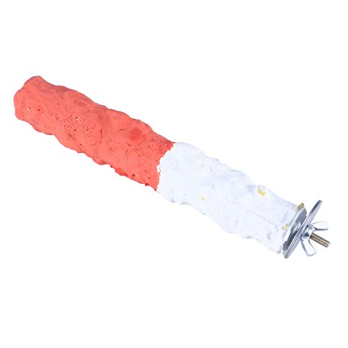 POPETPOP Bird Parrot Stand Perches, Cuttlebone Calcium Perch Standing Pole Bird Perch, Bird Toys for Parrots – Bird Cage Accessories