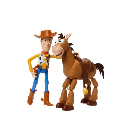 Mattel Disney Pixar's Toy Story 4 Woody and Buzz Lightyear 2-Character Pack, Movie-inspired Relative-Scale for Storytelling Play