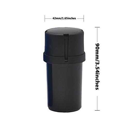 Botrong 3 Parts Spice Mill Plastic Herb Grinder Can Tobacco Storage Case (Random Color, 1 Piece) - Thumbnail 5