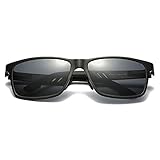 Joopin Men's Polarized Al-Mg Alloy Sunglasses Male Driving Sun Glasses Goggle Eyewear(Black)