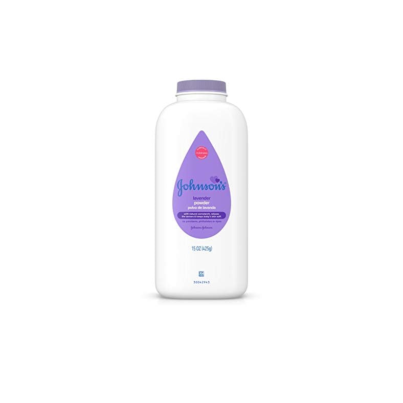 Johnson’s Lavender Baby Powder with Naturally Derived Cornstarch, Hypoallergenic and Paraben Free, 15 oz