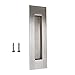 6 in Rectangular Recessed Sliding Door Handles Finger Pulls Flush 304# Stainless Steel 2 Pack