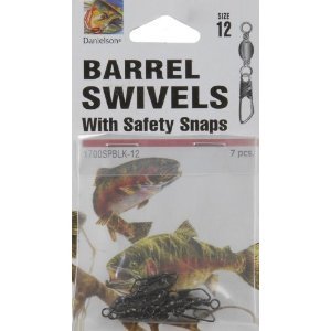 1700SPBLK-2/0 Swivel Barrel with Safety Snap Sp Sz Black, 2/0