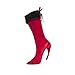 Ho Ho Ho's High Heel Shoe Christmas Stocking Holiday Decoration in Red and Black