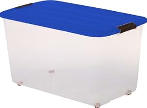 Caja de almacenamiento con ruedas, caja de almacenaje, caja con asas