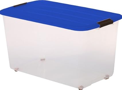 Caja de almacenamiento con ruedas, caja de almacenaje, caja con asas