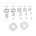 Ruifan Ultra Thin Silicone Ear Skin Flexible Flesh Tunnel Expander Stretching Gauge Earlets Plug Clear Gauges Kit 4G - 1 Pair