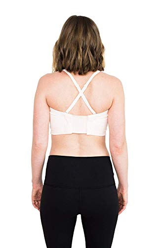 Simple Wishes Hands-Free Pumping Bra - Comfortable, Adjustable, Customizable - Converts Nursing Bra or Maternity Bra to Breast Pump Bra - Bra for Breastfeeding Pumps for Women - L+ - Pink - Thumbnail 7