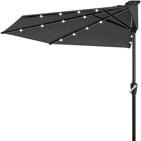 citrine patio umbrella 9 feet At Home Crank & Tilt Round Outdoor Patio Umbrella 9 ft Yellow