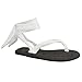 Forever Link Women's Yoga Flip Flop Sling Gladiator Slingback Flat Thong Sandal (White-A)