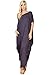 Annabelle Women's Scoop Neck One Off Shoulder Caftan Sleeve Draped Maxi Dresses with Side Pockets