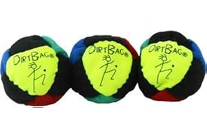 Dirtbag Classic Footbag Hacky Sack 3 Pack, Handmade, Pro-Grade Durability, Original Design, Machine Washable