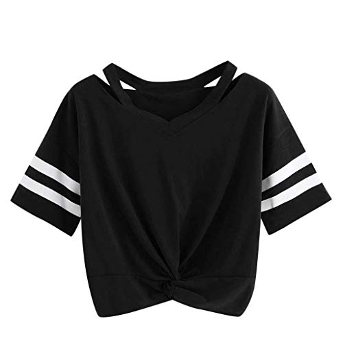 Women's Sexy Tops 2019 Fashion,YEZIJIN Women Ladies Short T-Shirt Short Sleeve Round Neck Casual Tops Blouse White