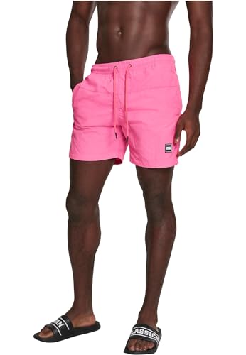 Block Swim Shorts, Pantaloncini da Bagno, Uomo, Neonpink, M