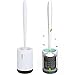 Glendan Toilet Brush and Holder Upgraded Modern Design with Soft Bristle,Bathroom Toilet Bowl Brush Set,Toilet Cleaning Brush Kit (Flooring)