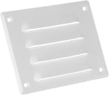 EUROPLAST 140x105mm White Metal Air Vent Grille Cover with Insect Mesh view 7
