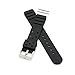 PerFit® Flat Vent 18mm Rubber Diver Watch Band + Spring Bars for Seiko and Others, Black
